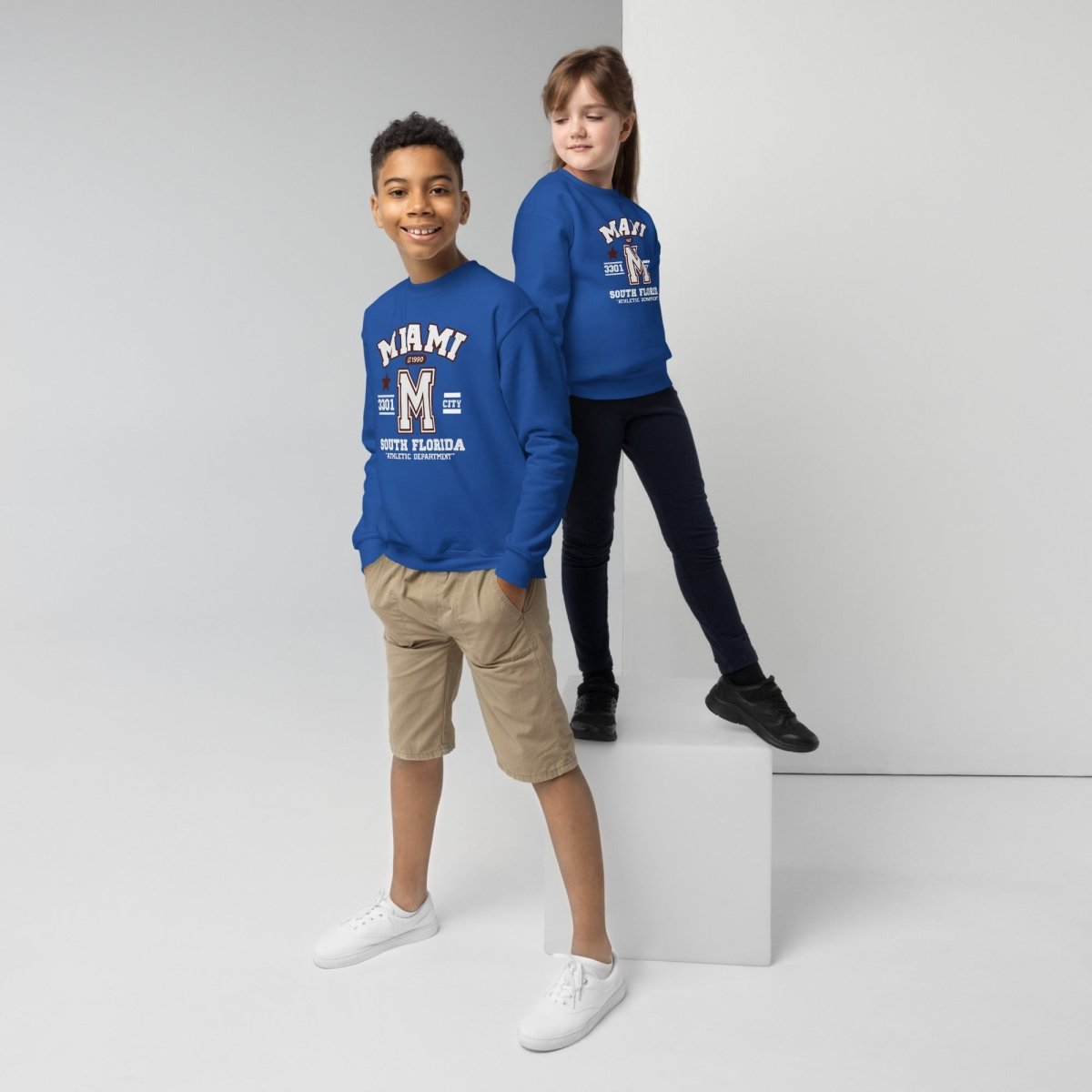 Miami Varsity Youth Crewneck Sweatshirt - Chinchilla Choons